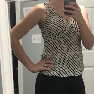 Polka dot dressy tank top size M